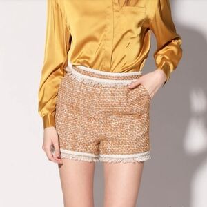 NWT Walter Baker Tweed Fringe Shorts